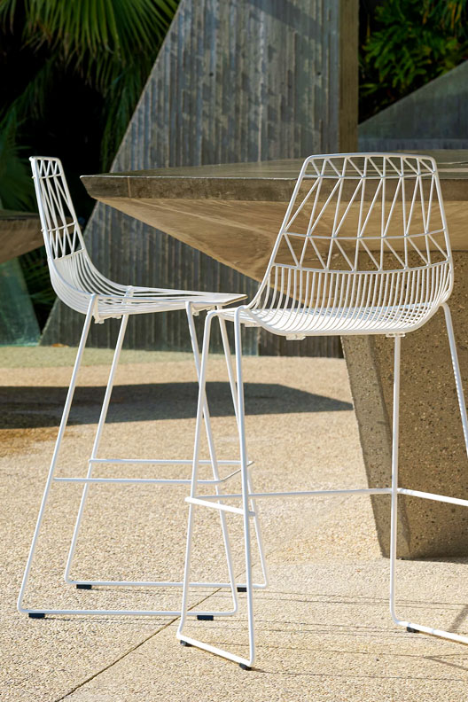 Lucy Stackable Indoor/Outdoor Bar Stool by Bend Goods.