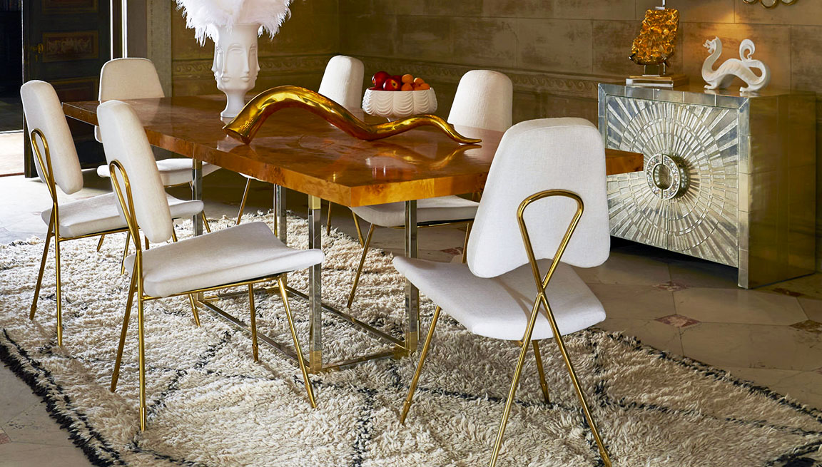 Bond Extension Dining Table by Jonathan Adler.