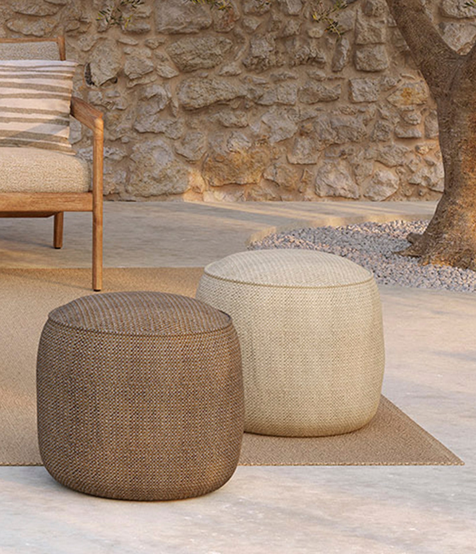 Image of outdoor ottoman