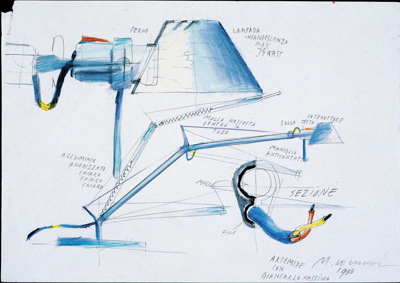 Sketch of De Lucchi's Tolomeo.