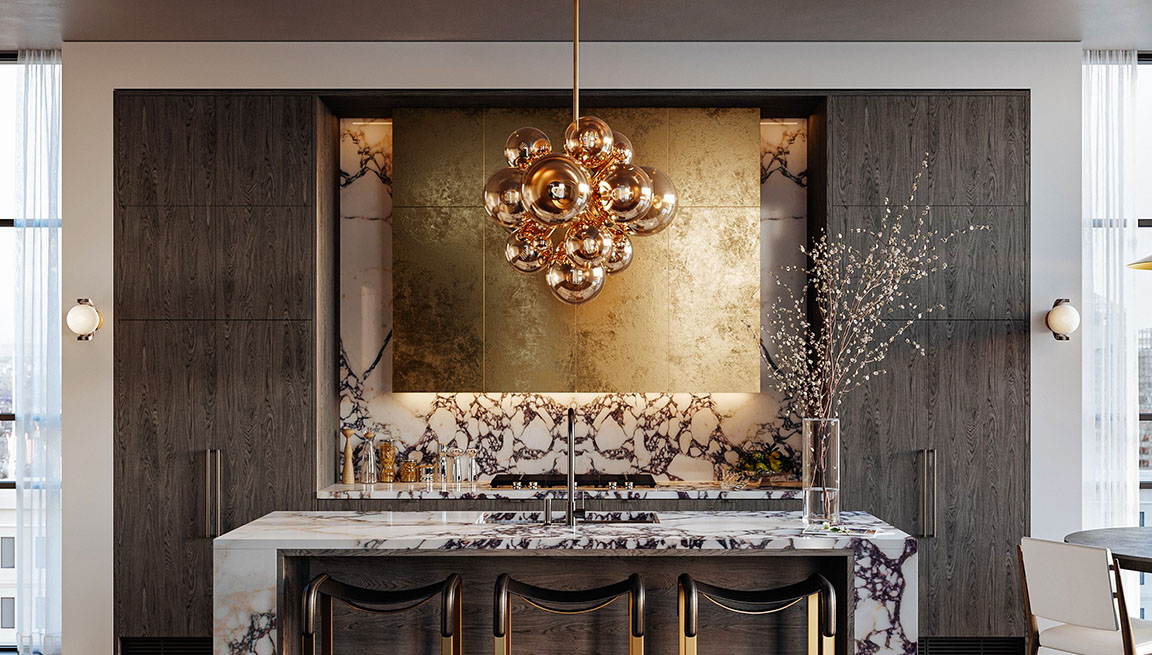 Kyoto Chandelier by Corbett Lighting.