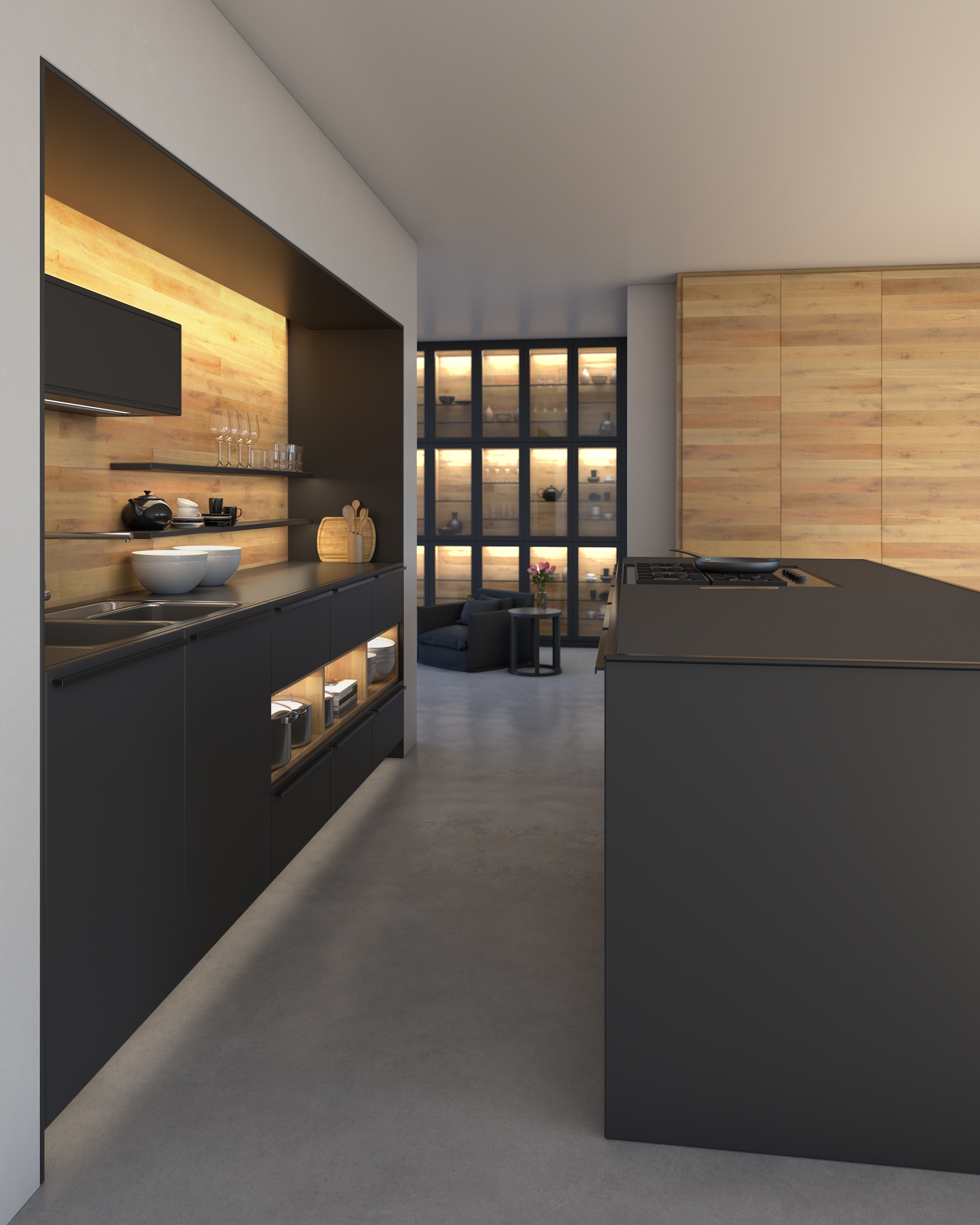 Unilume LED Slimline 31-Inch Undercabinet Light by Visual Comfort Architectural in a kitchen.