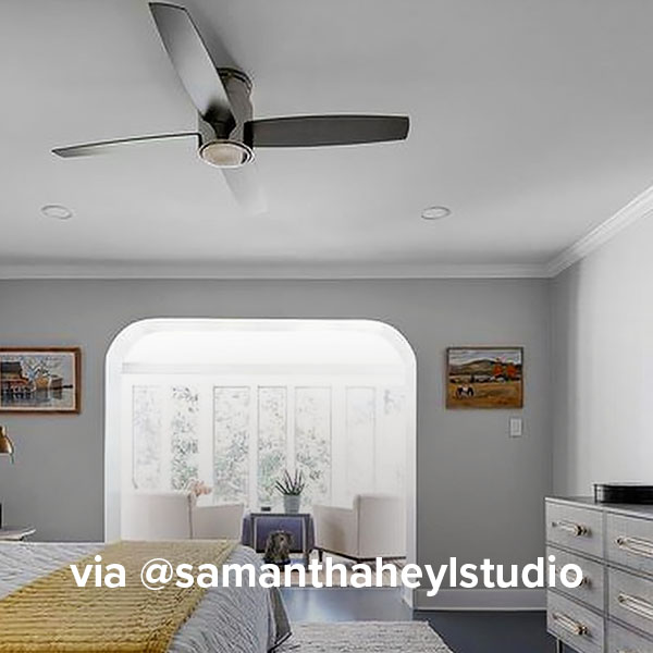 Oslo Flushmount Ceiling Fan by Oxygen Lighting via @samanthaheylstudio.